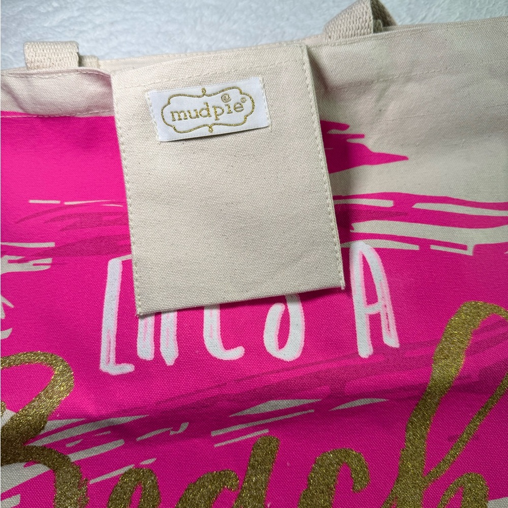 Mud Pie “Life’s a Beach” Canvas Tote - One Size - Picture 7 of 9